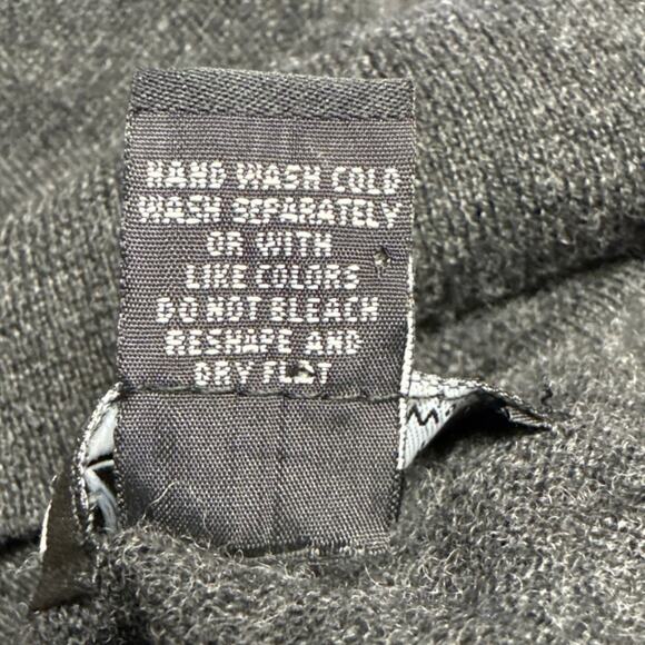 Vintage Y2K Carole Little Gray 100% Merino Wool Sweater Top Size Small Cowl Neck - Picture 6 of 6